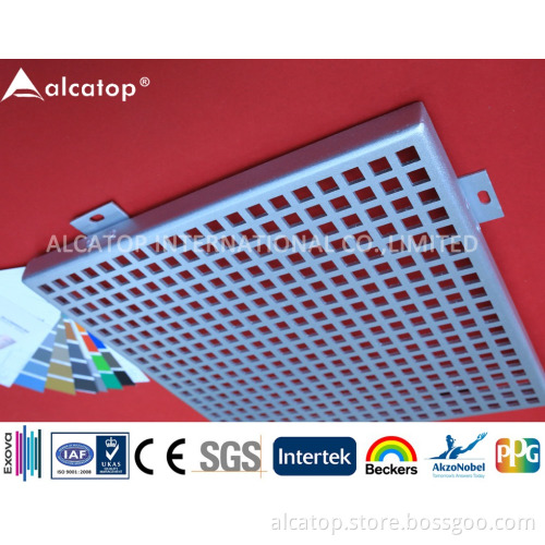 Decorative Curtain Wall Perforated Aluminum Panel PVDF Coated